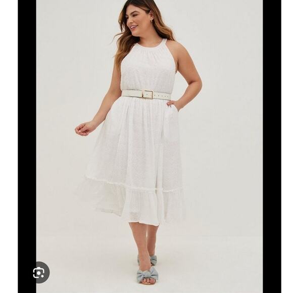 torrid Dresses & Skirts - NWT Torrid Eyelet Midi Dress 3X Plus Size